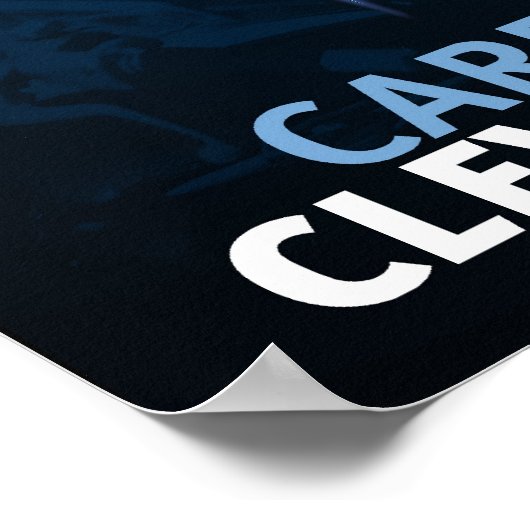 GEKROOKT VANG BLAUW HOESJE POSTER (Hoek)