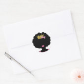 gekroond afro meisje Sticker (Envelop)