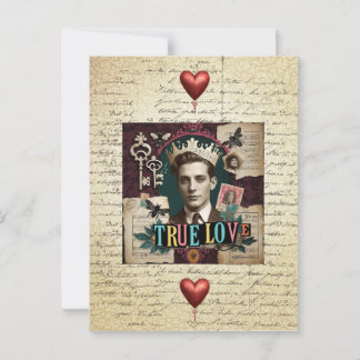  gekroonde heer "True Love" Briefkaart