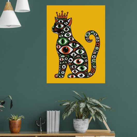 Gekroonde Kattenogen Poster (Woonkamer 1)