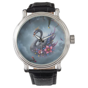 Gekroonde Maanzwaan – Bewaker van het Stille Meer. Horloge