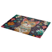 gekroonde met juwelen versierde kat snijplank (Hoek)