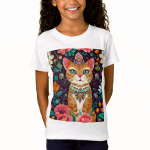 gekroonde met juwelen versierde kat