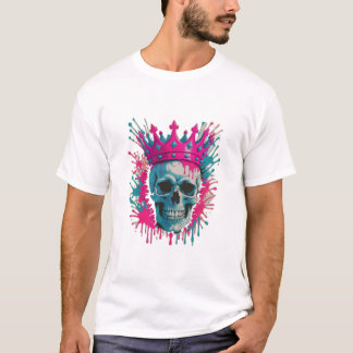 gekroonde schedelsplash t-shirt