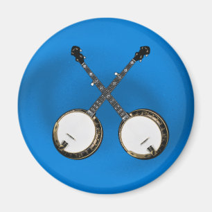 GEKROSEERDE BANJOS MAGNET MAGNEET