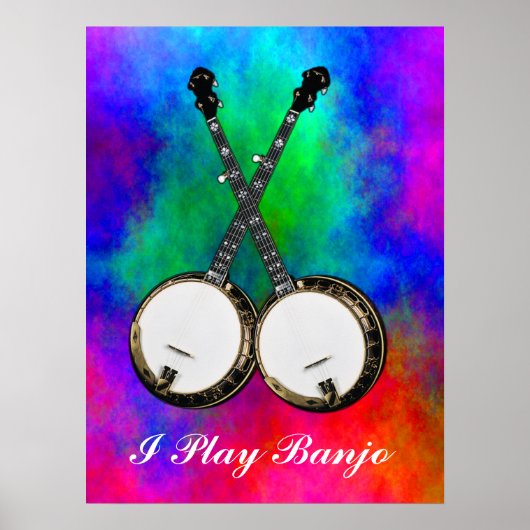 GEKROSEERDE BANJOS-POSTER POSTER (Voorkant)