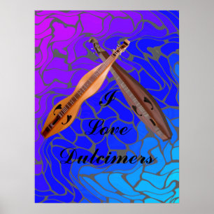 GEKROSEERDE DULCIMERS-POSTER POSTER
