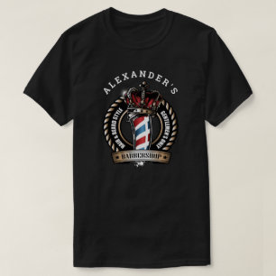 Gekruid Barber Pole Logo personaliseren T-shirt