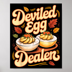 Gekruid Ei Er Grappig Retro Thanksgiving Eten Cita Poster