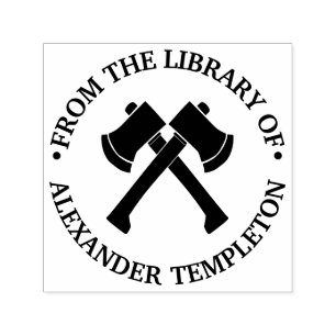 Gekruiste assen Silhouet bijl gooien Sport Library Zelfinktende Stempel