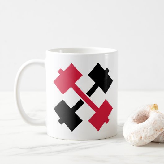 Gekruiste Barbells Koffiemok (Met donut)