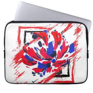 Gekruiste bloem laptop sleeve