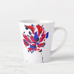 Gekruiste bloem latte mok