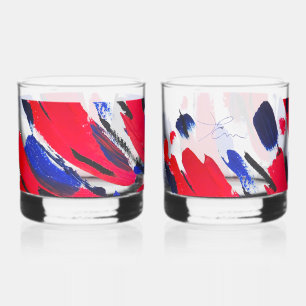 Gekruiste bloem whisky glas