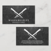 gekruiste messen | Lei Grijs Visitekaartje (Voorkant / Achterkant)