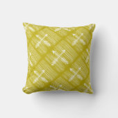 Gekruiste pijlen Chartreuse en Ivory Design Pillow Kussen (Voorkant)