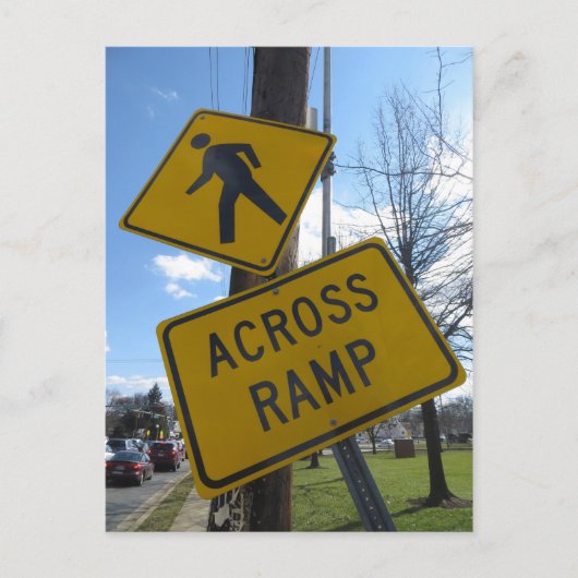 Gekruiste teken briefkaart (Voorkant)