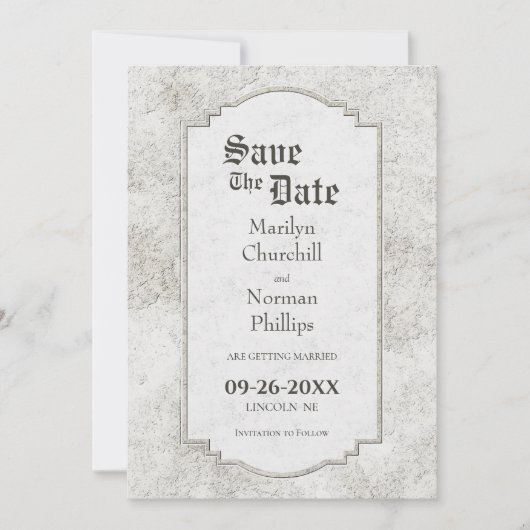 gekruiste zegenbruiloft save the date (Voorkant)