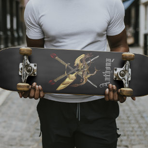 Gekruiste Zwaarden met Dragon Gepersonaliseerd Skateboard