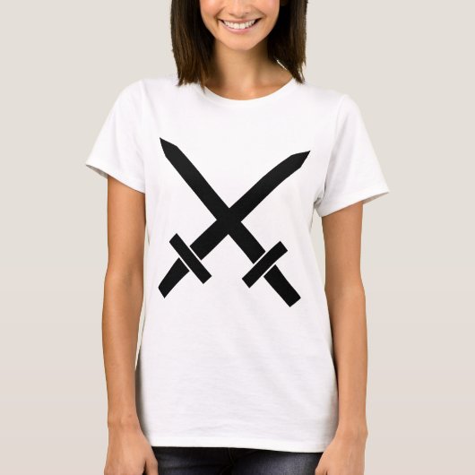 Gekruiste zwaarden t-shirt (Voorkant)
