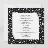 Gekruld papier op bloemendruk Party Kaart (Voorkant)