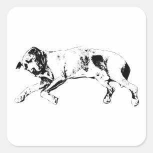 Gekrulde Ledematen, Kerstmis Rustig Vierkante Sticker