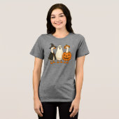 Gekte Eend Halloween Heks Tri-Blend Shirt (Voorkant volledig)