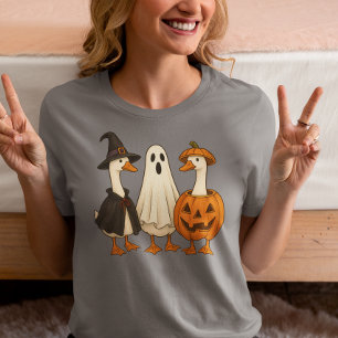 Gekte Eend Halloween Heks Tri-Blend Shirt