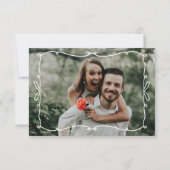 Gekunstelde met de hand getekende linten Huwelijks Bedankkaart (Achterkant)