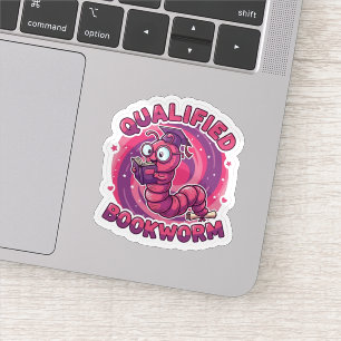 Gekwalificeerde Boekenwurm Sticker Boeklievend Sch