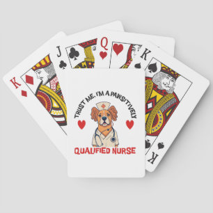 Gekwalificeerde Verpleegster Pawsitively Pokerkaarten