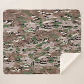 Gekweekt leger Camo Dog Sherpa Deken (Voorkant (horizontaal))