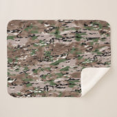 Gekweekt leger Camo Dog Sherpa Deken (Voorkant (horizontaal))