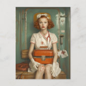 Gekwetste verpleegster briefkaart (Voorkant)