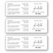 Gel Nail Polish Label Minimalist Zwart-wit (Voorkant)