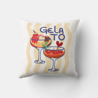 🍦 GELA TO – Schattig Retro Gelato Grafisch ontwer Kussen