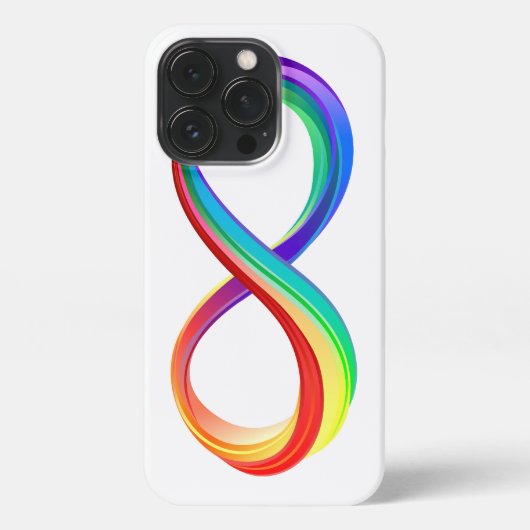 Gelaagd oneindigheidssymbool in regenboogkleuren iPhone hoesje (Achterkant)