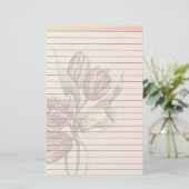 Gelaagd papier met tulpen (Staand voorkant)