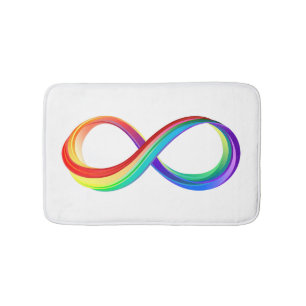 Gelaagd Rainbow Infinity symbool Badmat