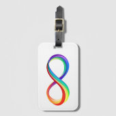 Gelaagd Rainbow Infinity symbool Bagagelabel (Voorkant (verticaal))
