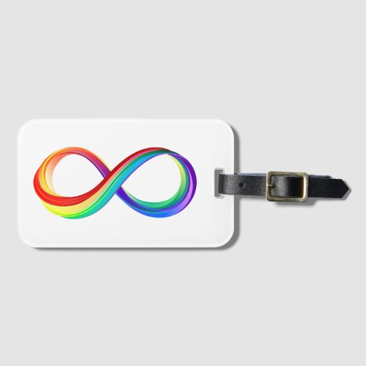Gelaagd Rainbow Infinity symbool Bagagelabel (Voorkant (horizontaal))