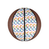 Gelaagd Rainbow Infinity symbool Basketbal (Verticaal)