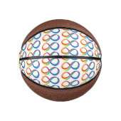 Gelaagd Rainbow Infinity symbool Basketbal (Voorkant)