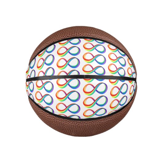 Gelaagd Rainbow Infinity symbool Basketbal (Voorkant)