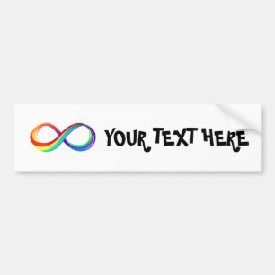 Gelaagd Rainbow Infinity symbool Bumpersticker