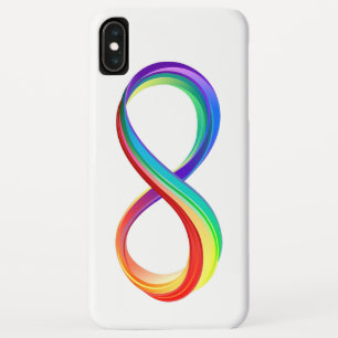 Gelaagd Rainbow Infinity symbool iPhone XS Max Hoesje