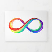 Gelaagd Rainbow Infinity symbool Drieluik Kaart (Cover)