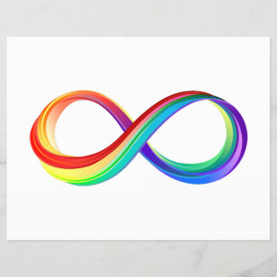 Gelaagd Rainbow Infinity symbool Flyer
