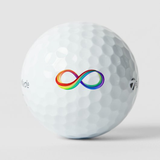 Gelaagd Rainbow Infinity symbool Golfballen (Voorkant)