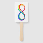 Gelaagd Rainbow Infinity symbool Handwaaier (Achterkant)
